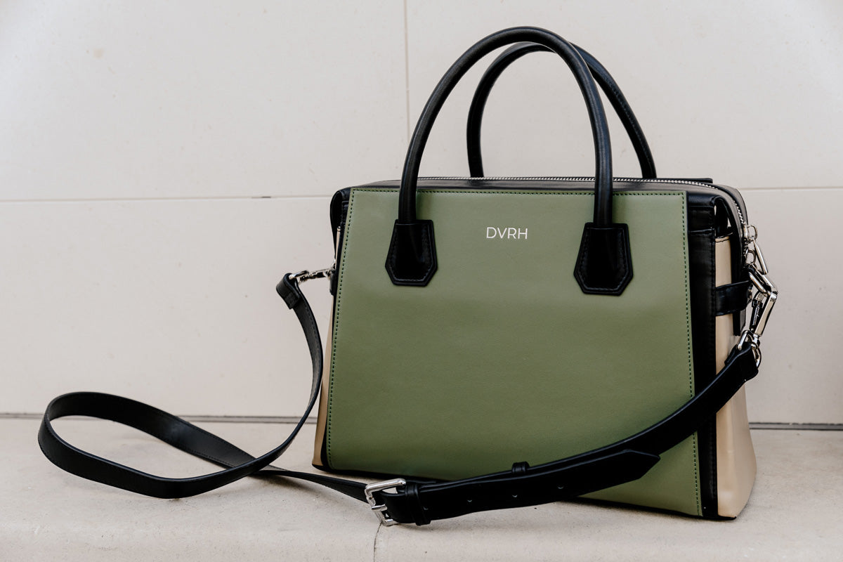 Hedy Medium Leather Satchel Handbag